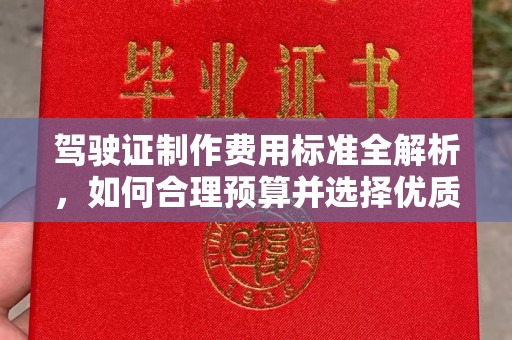 云浮驾驶证制作费用标准全解析，如何合理预算并选择优质服务？